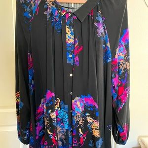 Free People button front swing tunic